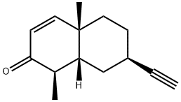 (1R,8aβ)-7β-Ethynyl-4a,5,6,7,8,8a-hexahydro-1,4aβ-dimethylnaphthalen-2(1H)-one 结构式