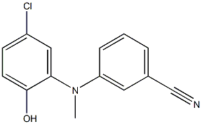 3-{[(5-chloro-2-hydroxyphenyl)methyl]amino}benzonitrile 结构式