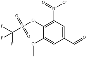 4-甲酰基-2-甲氧基-6-硝基苯基三氟甲磺酸盐 结构式