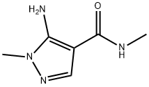 5-氨基-N,1-二甲基-1H-吡唑-4-甲酰胺 结构式