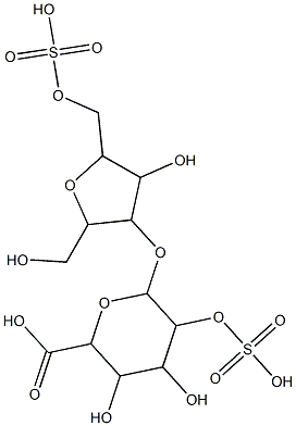 O-(glucuronic acid 2-sulfate)-(1--3)-O-(2,5)-andydrotalitol 6-sulfate 结构式