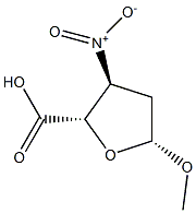 beta-D-erythro-Pentofuranosiduronic acid, methyl 2,3-dideoxy-3-nitro- (9CI) 结构式