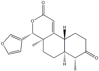 4β-(3-Furyl)-4,4a,5,6,6aβ,7,10,10aα-octahydro-4aβ,7β-dimethyl-2H-naphtho[2,1-c]pyran-2,8(9H)-dione 结构式