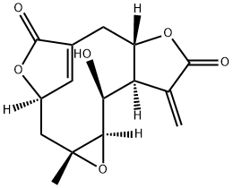 (1aR,3R,7aS,10aS,11S,11aR)-2,3,7,7a,10,10a,11,11a-Octahydro-11-hydroxy-1a-methyl-10-methylene-5H-3,6-methenofuro[3,2-g]oxireno[d]oxacycloundecin-5,9(1aH)-dione 结构式