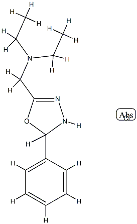 delta(sup 4)-1,2,4-Oxadiazoline, 5-((diethylamino)methyl)-3-phenyl-, h ydrochloride 结构式