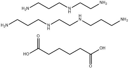 Hexanedioic acid, polymer with N-(2-aminoethyl)-1,3-propanediamine and N,N-1,2-ethanediylbis1,3-propanediamine 结构式