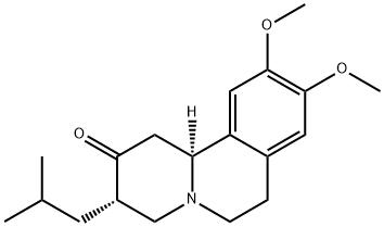 (3S,11BS)-1,3,4,6,7,11B-六氢-9,10-二甲氧基-3-(2-甲基丙基)-2H-苯并[A]喹嗪-2-酮 结构式
