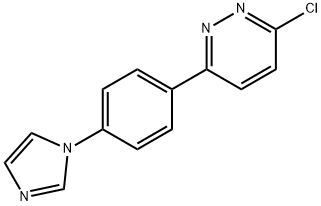 3-chloro-6-[4-(1{H}-imidazol-1-yl)phenyl]pyridazine 结构式