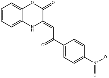 3-(2-{4-nitrophenyl}-2-oxoethylidene)-3,4-dihydro-2H-1,4-benzoxazin-2-one 结构式