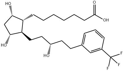 17-trifluoromethylphenyl-13,14-dihydro trinor Prostaglandin F1α 结构式