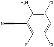 2-氨基-3,5-二氯-6-氟苯甲腈 结构式