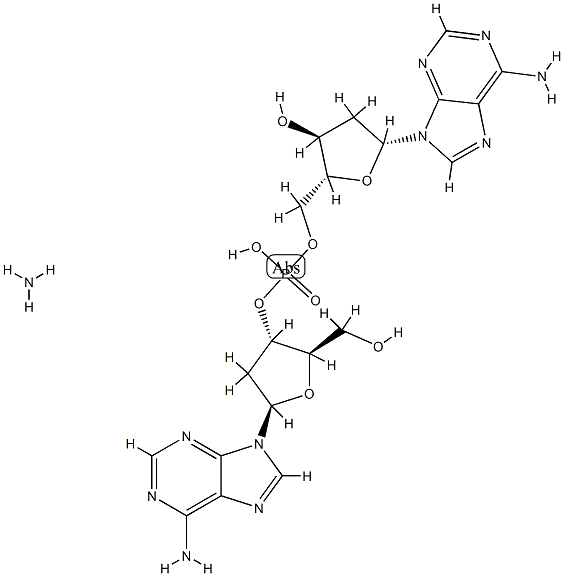 2'-DEOXYADENYLYL(3'5')-2'-*DEOXYADENOSIN E AMMONIUM 结构式