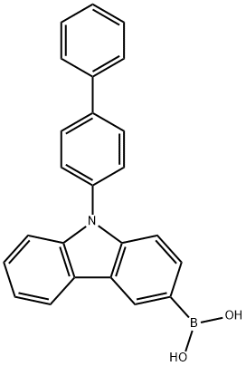 9-(4-联苯基)-3-硼酸咔唑 结构式