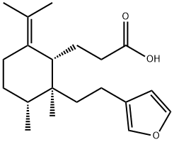 (1R,1α)-2β-[2-(3-Furanyl)ethyl]-2,3α-dimethyl-6-(1-methylethylidene)cyclohexanepropionic acid 结构式