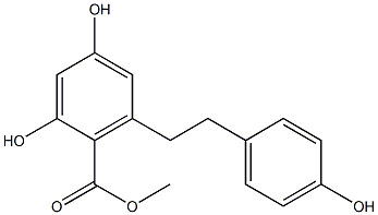 2,4-Dihydroxy-6-[2-(4-hydroxy-phenyl)-ethyl]-benzoic acid methyl ester 结构式