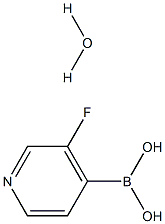 3-氟吡啶-4-硼酸水合物 结构式