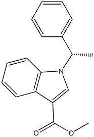 methyl 1-((S)-1-phenylethyl)-1H-indole-3-carboxylate 结构式