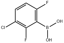 3-CHLORO-2,6-DIFLUOROPHENYLBORONIC ACID 结构式