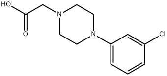 2-[4-(3-chlorophenyl)piperazin-1-yl]acetic acid 结构式