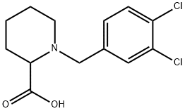 1-(3,4-二氯苄基)哌啶-2-羧酸 结构式