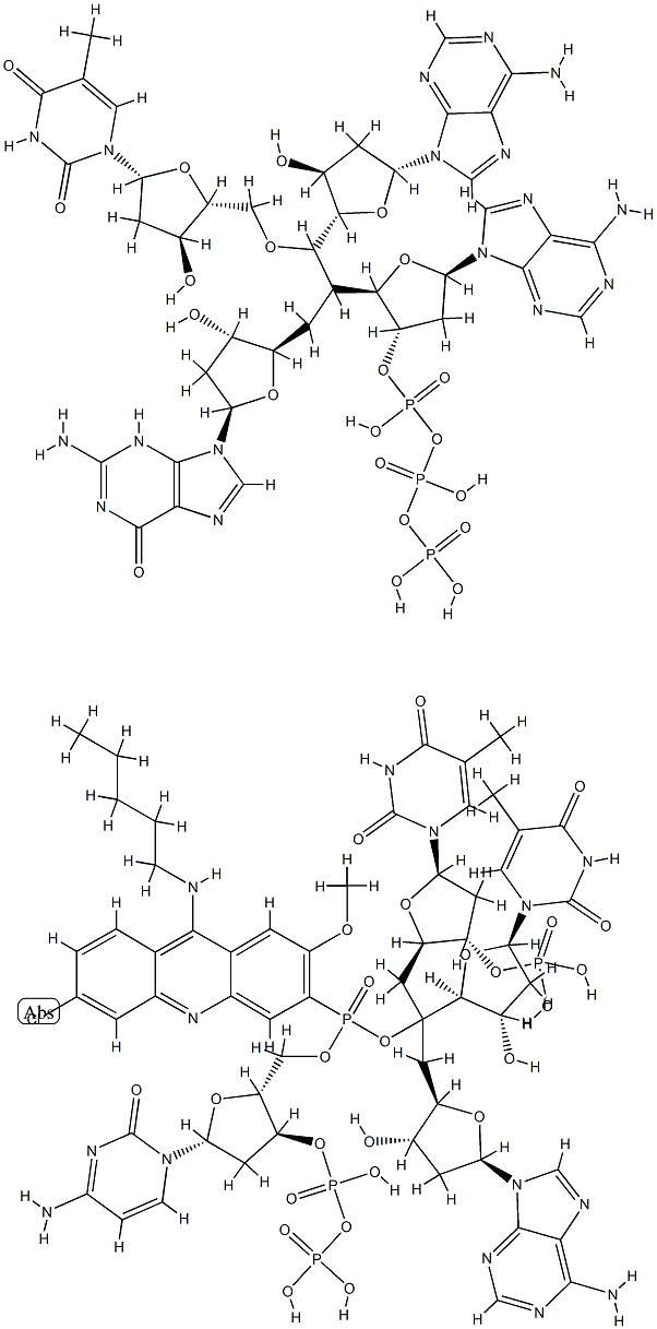 d(TATC)m(5)Acr-d(GATA) complex 结构式