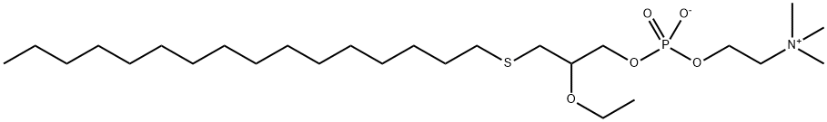 1-thiohexadecyl-2-ethyl-glycero-3-phosphocholine 结构式