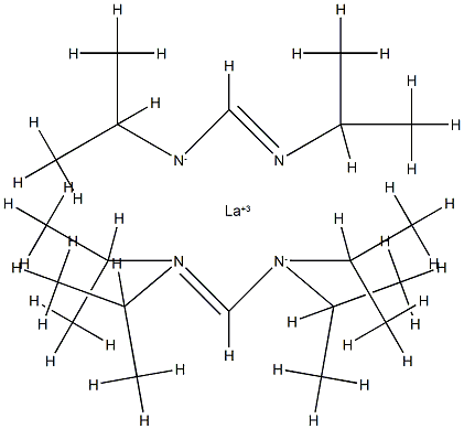 三(N,N'-二异丙基甲脒)镧 结构式