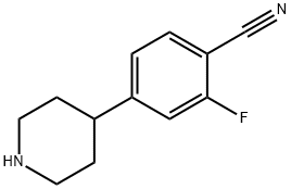 2-FLUORO-4-PIPERIDIN-4-YL-BENZONITRILE 结构式