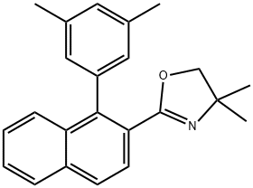 2-(1-(3,5-DIMETHYLPHENYL)-2-NAPHTHYL)-4,5-DIHYDRO-4,4-DIMETHYLOXAZOLE, 95 结构式