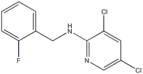 3,5-dichloro-N-[(2-fluorophenyl)methyl]pyridin-2-amine 结构式