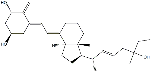 22-dehydro-1,25-dihydroxy-24-homovitamin D3 结构式