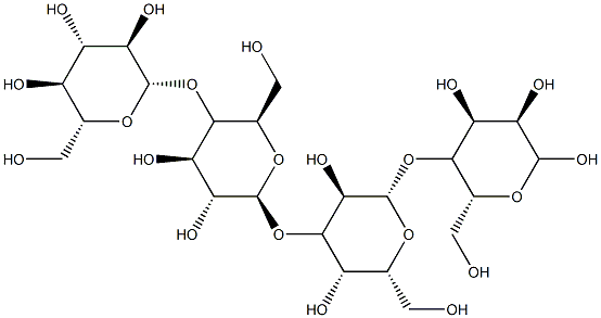 O-BETA-D-吡喃葡萄糖基-(1-4)-O-BETA-D-吡喃葡萄糖基-(1-3)-O-BETA-D-吡喃葡萄糖基-(1-4)-D-葡萄糖 结构式