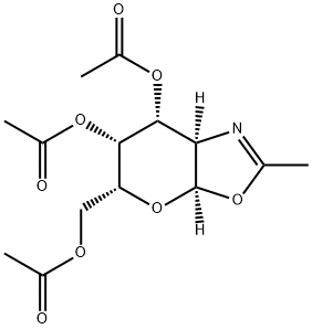 (3AR,7AR)-5-(乙酰氧基甲基)-2-甲基-5,6,7,7A-四氢-3AH-吡喃并[3,2-D]噁唑-6,7-叉基二醋酸盐 结构式