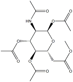 2-(乙酰氨基)-2-脱氧-ALPHA-D-吡喃半乳糖 1,3,4,6-四乙酸酯 结构式
