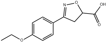 3-(4-ethoxyphenyl)-4,5-dihydro-1,2-oxazole-5-carboxylic acid 结构式