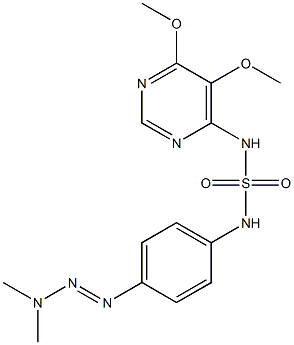 4-(4-(3,3-dimethyl-1-triazene)-phenylsulfamide)-5,6-dimethoxypyrimidine 结构式