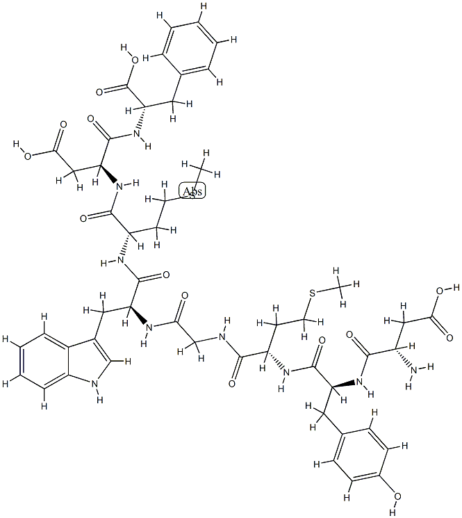 Cholecystokinin Octapeptide free acid (desulfated),Sincalide (free acid) (desulfated) 结构式