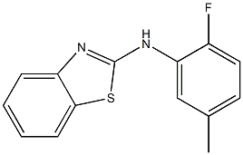 N-(2-fluoro-5-methylphenyl)-1,3-benzothiazol-2-amine 结构式