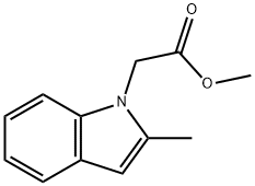 2-(2-甲基-1H-吲哚-1-基)乙酸甲酯 结构式