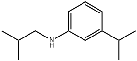 N-(2-methylpropyl)-3-(propan-2-yl)aniline 结构式