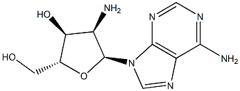 9-(2-Amino-2-deoxy-α-D-ribofuranosyl)-9H-purin-6-amine 结构式