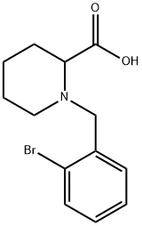 1-(2-溴苄基)哌啶-2-羧酸 结构式