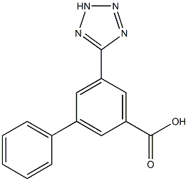 5-(2H-tetrazol-5-yl)biphenyl-3-carboxylic acid 结构式