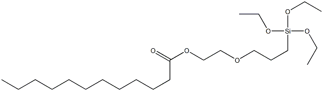 三乙氧基甲硅烷基丙氧基(聚乙烯氧基)十二烷酸酯, 结构式
