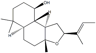 [12S,13E,(-)]-8α,12-Epoxylabda-13-ene-1β-ol 结构式