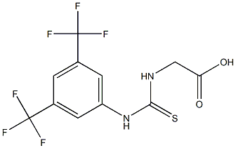 N-[[[3,5-二(三氟甲基)苯基]氨基]硫代甲酰]甘氨酸 结构式