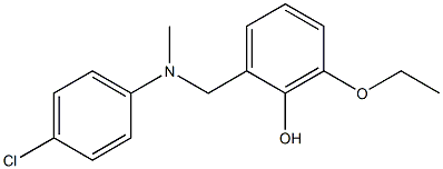 2-({[(4-chlorophenyl)methyl]amino}methyl)-6-ethoxyphenol 结构式