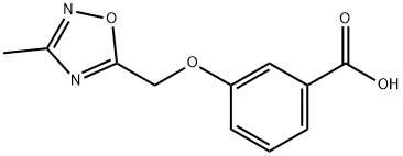3-[(3-methyl-1,2,4-oxadiazol-5-yl)methoxy]benzoic acid 结构式