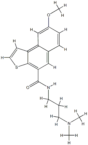 N-(3,3-dimethylamino)propyl-8-methoxynaphtho(2,1-b)thiophene-4-carboxamide 结构式