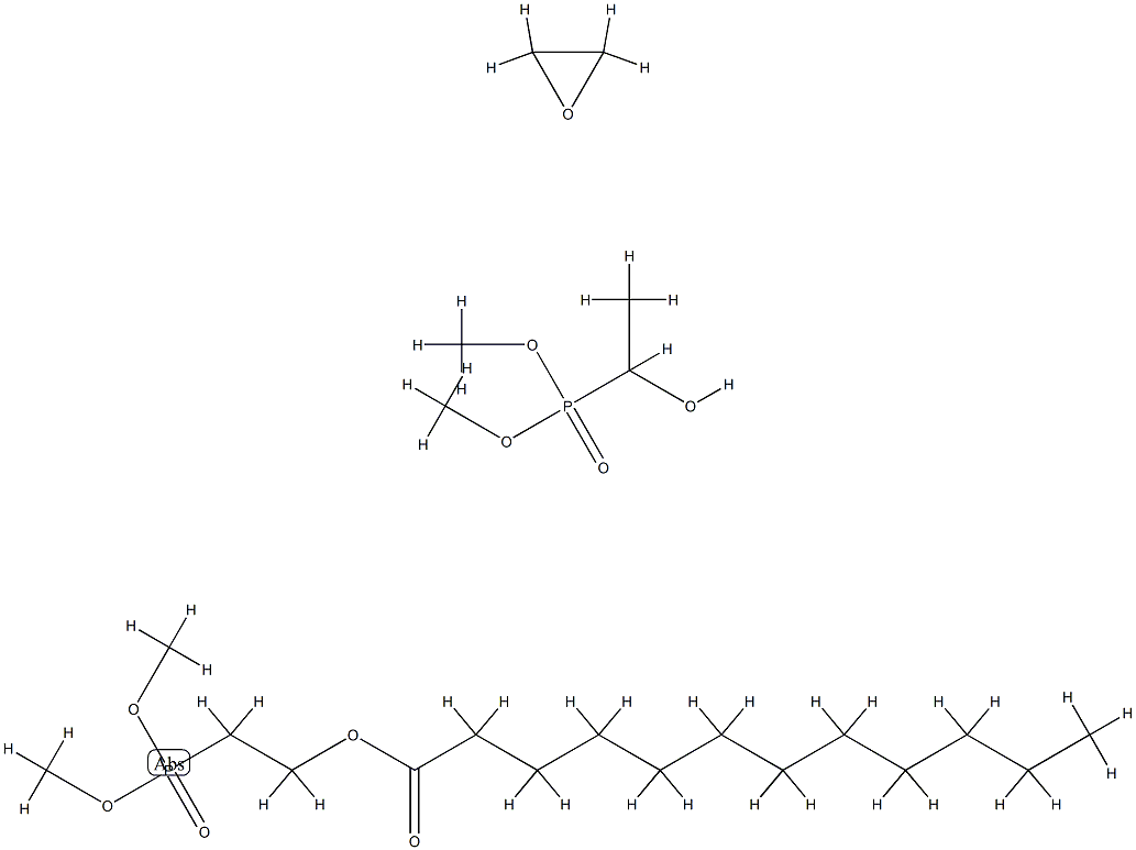 Dodecanoic acid, 2-(dimethoxyphosphinyl)ethyl ester, polymer with dimethyl (1-hydroxyethyl)phosphonate and oxirane 结构式